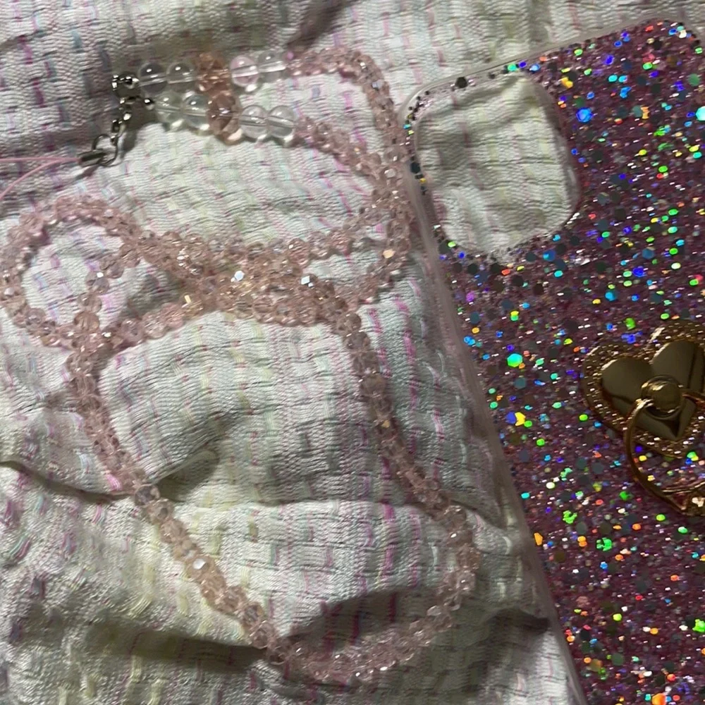 New beautiful pink sparkle phone case 12 pro max